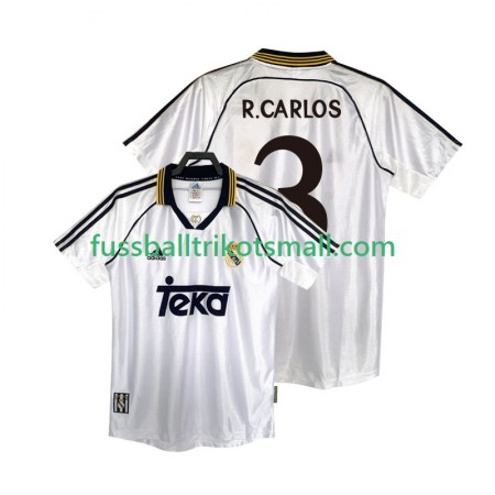 Fußballtrikots Real Madrid R.CARLOS 3 2000 Retro 1998 Kurzarm Heimtrikotsatz kaufen